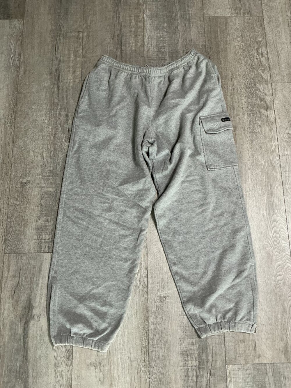 Speedo Men's Gray Fleece Cargo Sweatpants Size Medium Zip Ankle Joggers Athletic